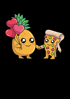 Cute Hawaiian Pizza Funny