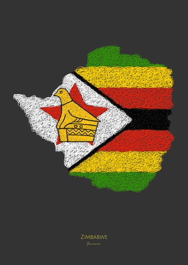 Zimbabwe FlagMap World Cup