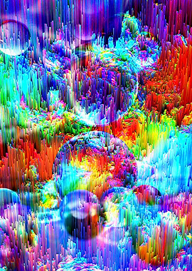 Abstract Rainbow Bubbles