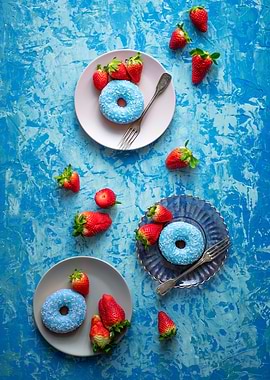 Blue donuts