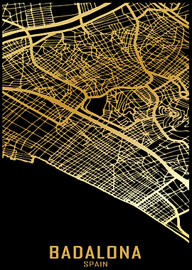 Badalona Spain City Map