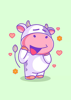 cow is feeling in love