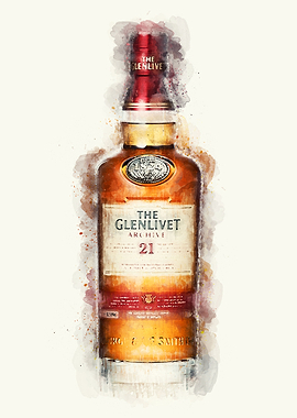 Vintage Whiskey Watercolor