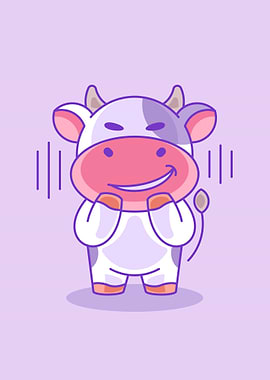 Cute cow has a bad plan