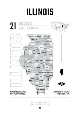 Illinois state map