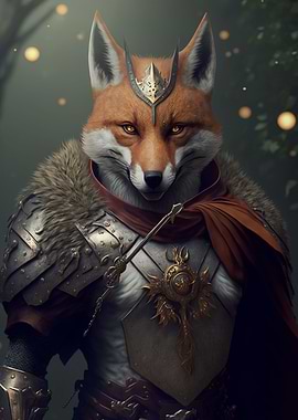 Vintage Fantasy Fox Knight