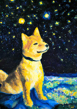 Starry Night Shiba
