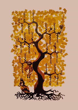 Minimalist golden tree