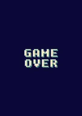 Game Over retro pixel font