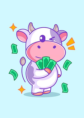 cow has a lot of money