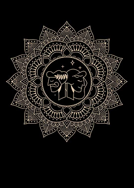 Gemini Zodiac Mandala