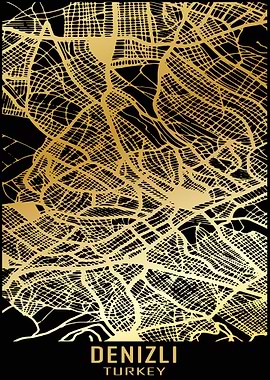 Denizli Turkey City Map
