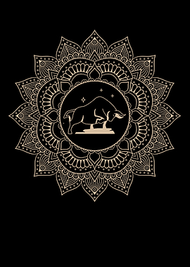 Taurus Zodiac Mandala
