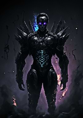 Evil wearing a jet black