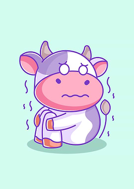 cow is feeling so scared