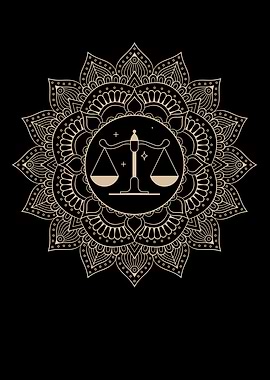Libra Zodiac Mandala