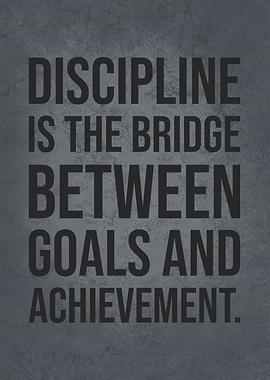 Discipline Is The Bridge