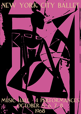 NYC Retro Ballet Poster