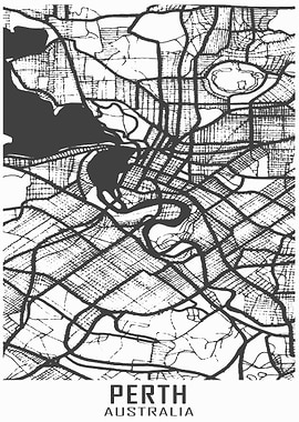 Perth Australia City Map