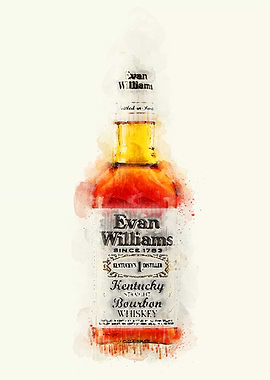 Vintage Whiskey Watercolor