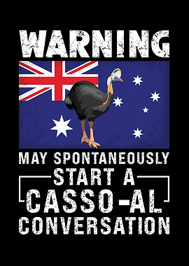 Retro Cassowary Bird