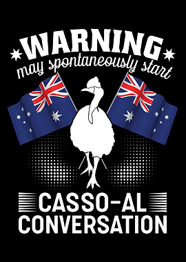 Retro Cassowary Bird