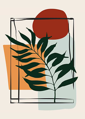 geometric tropical palm