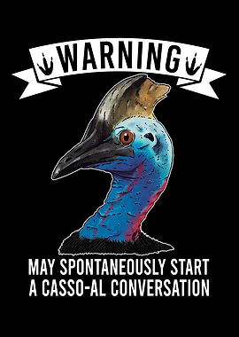 Retro Cassowary Bird