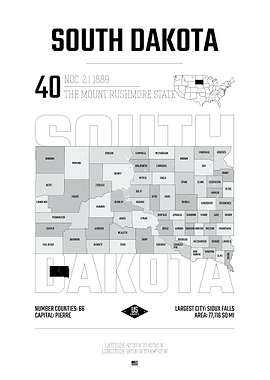 south dakota state map USA