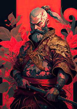 Japanese Samurai Santa