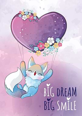 Fox flying with love