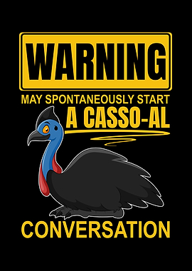 Retro Cassowary Bird