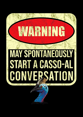 Retro Cassowary Bird