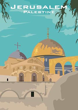 JERUSALEM PALESTINE POSTER