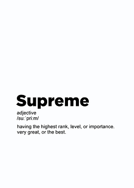 supreme definition poster