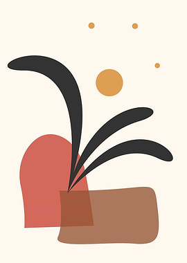 Bohemian modern leaves