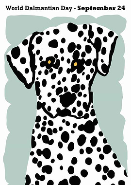 Dalmatian Dog Day Poster