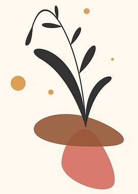 Tropical botanical leaf