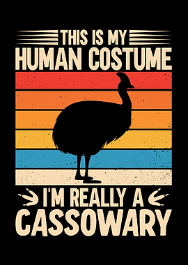Retro Cassowary Bird