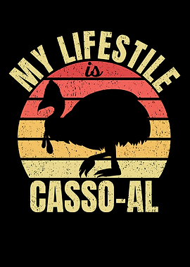Retro Cassowary Bird