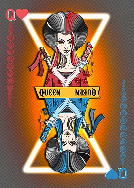 Playing card queen