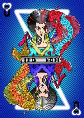 Japanese queen card