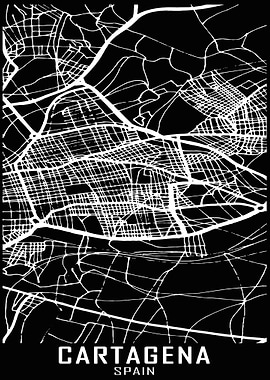 Cartagena Spain City Map