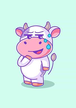 cow smiling suspiciously