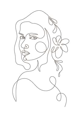 Cute woman floral head