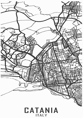 Catania Italy City Map