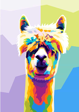 Alpaca Pop art