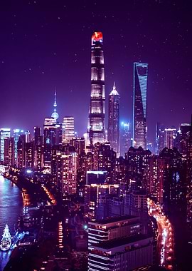 City Night Futuristic