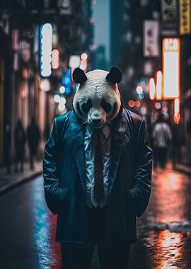 Panda bear in a suit