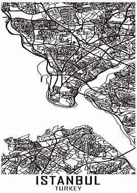 Istanbul Turkey City Map